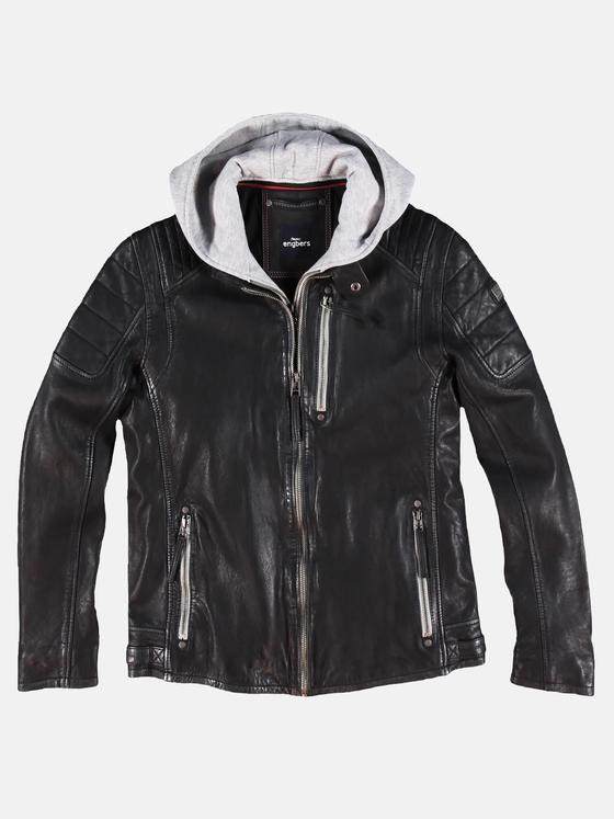 engbers Herren Individuell produzierte Lederjacke Schwarz 30215