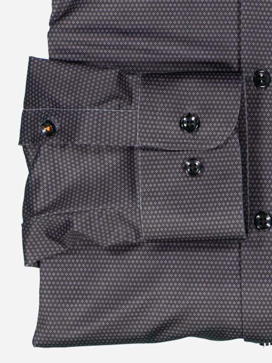 emilio adani Herren Langarm-Hemd slim fit Grau 37678