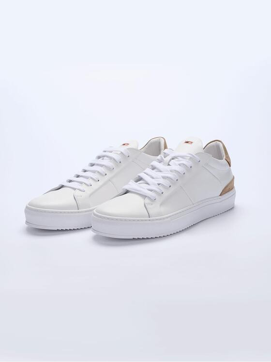 emilio adani Herren Sneaker aus Leder Weiß 36572