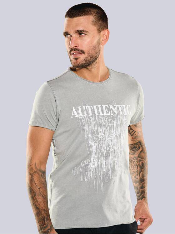 emilio adani Herren T-Shirt slim fit Grau 35349