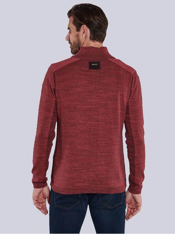 engbers Herren Pullover mit Troyerkragen Rot 35851