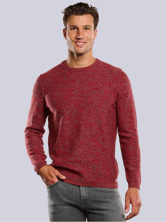 engbers Herren Pullover meliert Feuerrot 33939
