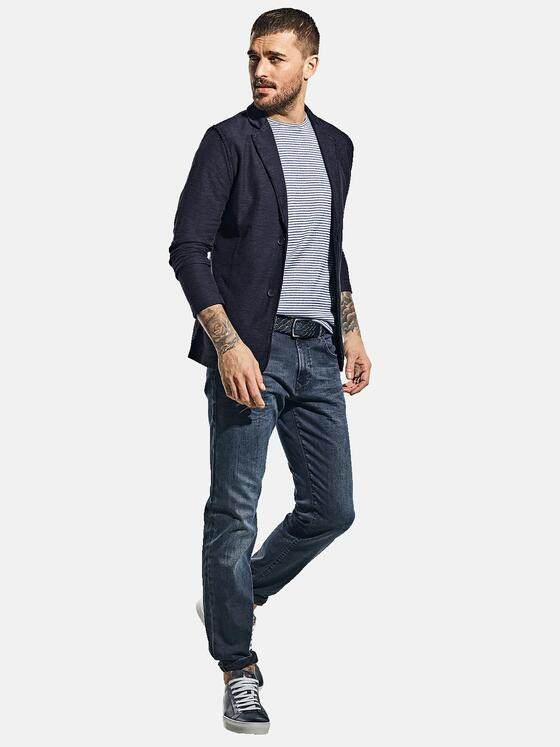 emilio adani Herren Lässiges Sweatsakko Blau 31055