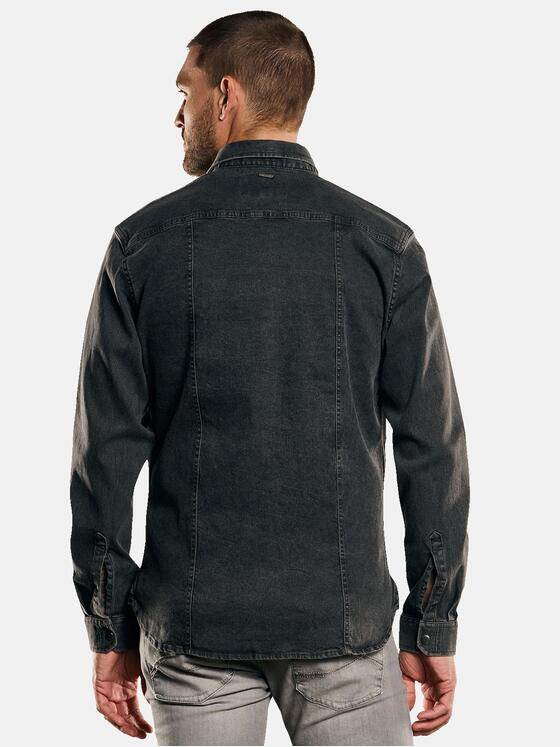emilio adani Herren Hemd uni Grau 32462