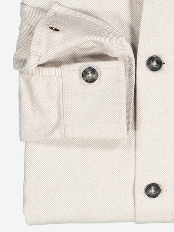 ENGBERS GERMANY Herren Langarm-Hemd mit Leinenanteil Beige 37148