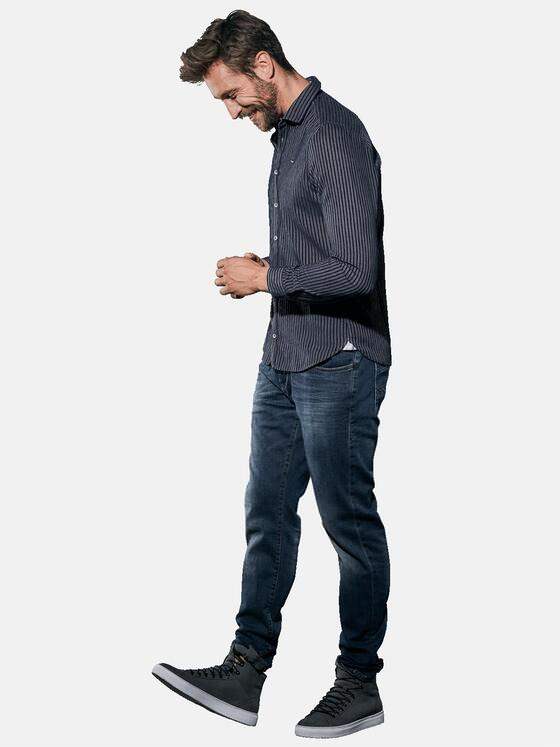 emilio adani Herren Hemd gemustert Blau 30846