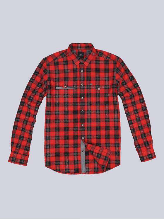 engbers Herren Langarm-Hemd kariert Feuerrot 33646