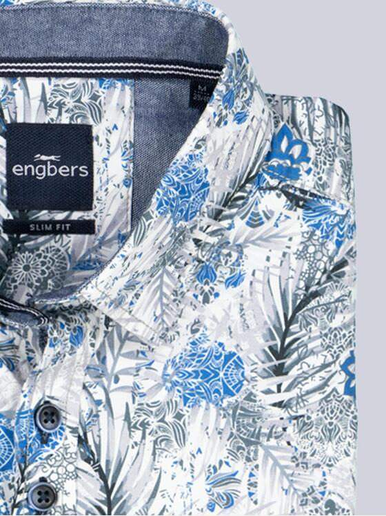 engbers Herren Langarm-Hemd slim fit Royalblau 38289