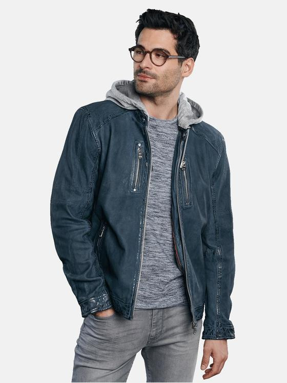 engbers Herren Lederjacke Indigoblau 31034