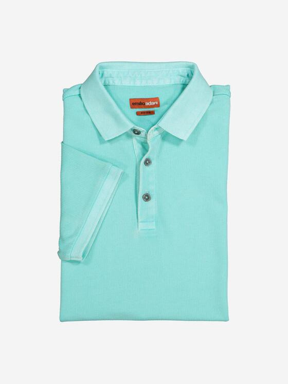 emilio adani Herren Polo-Shirt uni Türkis 36827