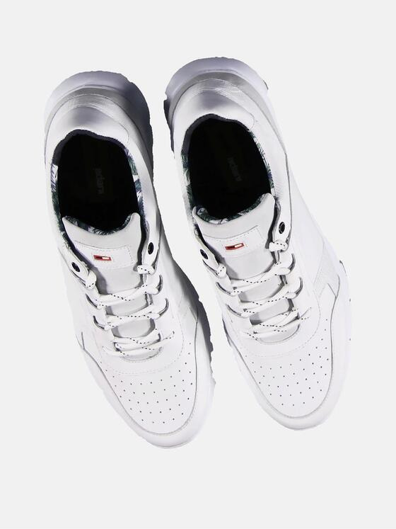 emilio adani Herren Sneaker mit besonders leichter Laufsohle Weiß 31208
