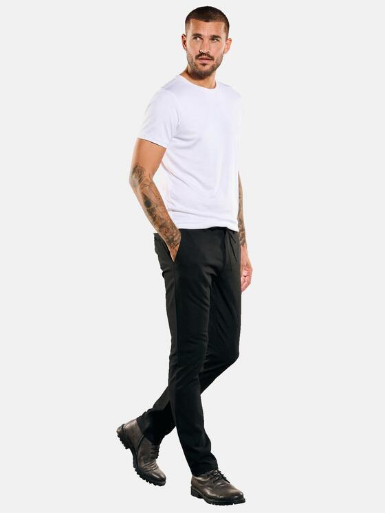 emilio adani Herren Retro-Hose mit Tunnelzug Grau 35531