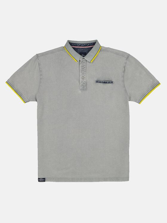 engbers Herren Poloshirt mit Neondetails Silbergrau 32797