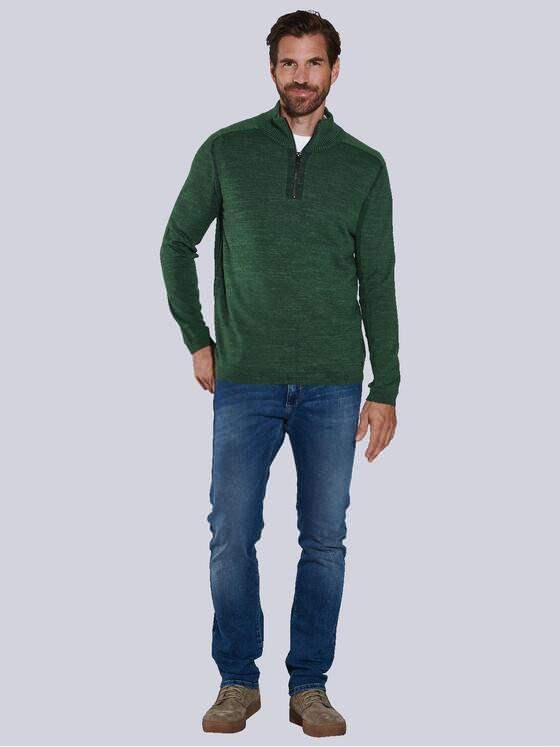 engbers Herren Pullover mit Troyerkragen Grün 35850