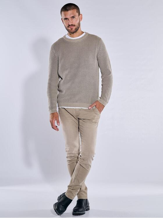 emilio adani Herren Pullover uni Beige 37786