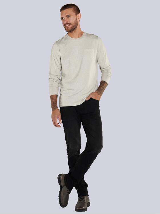 emilio adani Herren Langarm-Shirt uni Beige 36109