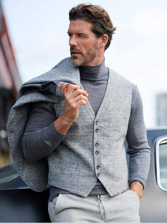 emilio adani Herren Sakkoweste Silbergrau 39383