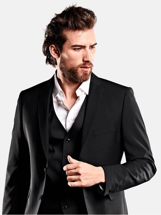 emilio adani Herren schlankes Business-Sakko Schwarz 29287