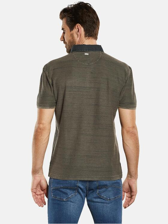 engbers Herren Polo-Shirt gestreift Grün 34335