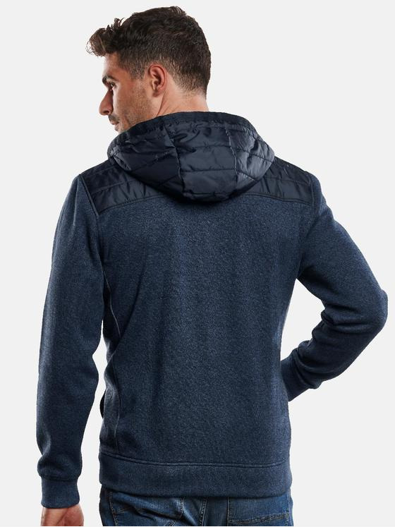 engbers Herren Sweatjacke mit Nylonkapuze Blau 32296