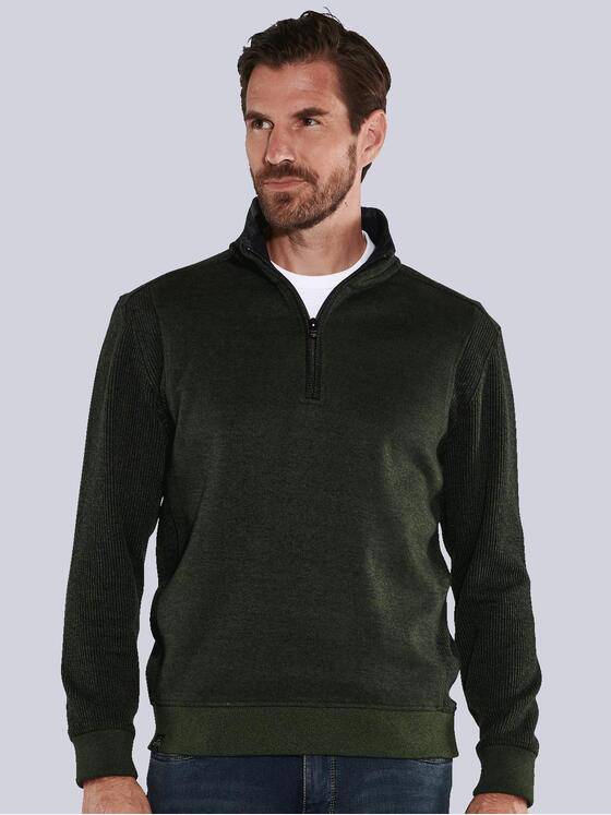 engbers Herren Sweatshirt mit Stehkragen Grün 35638