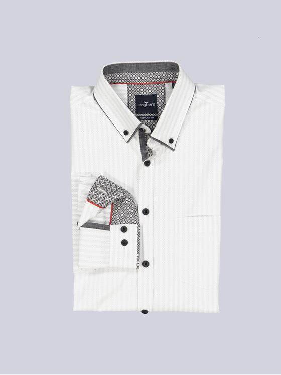 engbers Herren Langarm-Hemd gestreift Blau 36130