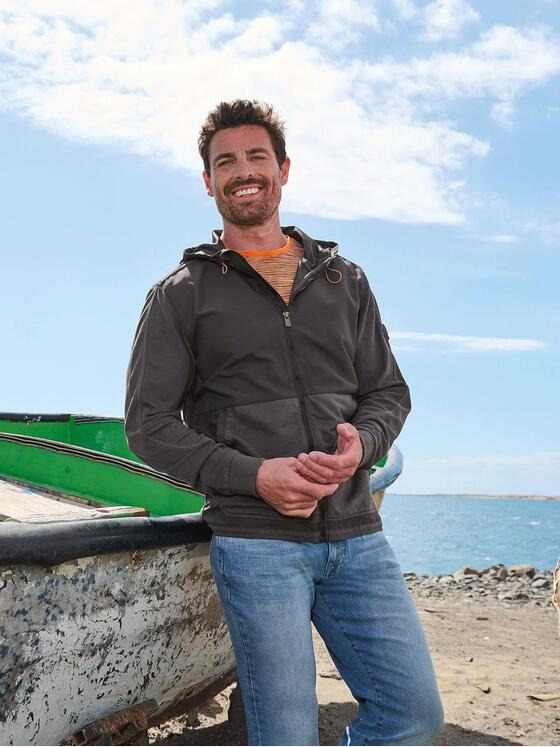 engbers Herren Sweatjacke mit Kapuze Schwarz 33152