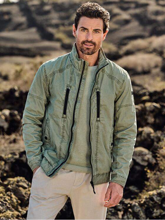 engbers Herren Baumwoll-Jacke Gruen 40273