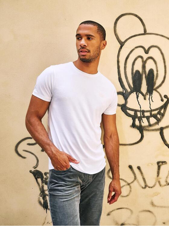 emilio adani Herren Basic-Shirt regular Weiß 35271