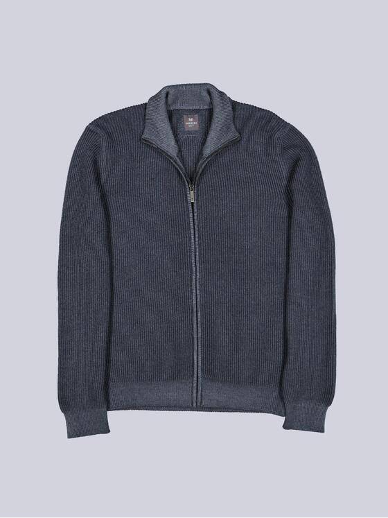 ENGBERS GERMANY Herren Strickjacke mit Merinowolle Grau 39951