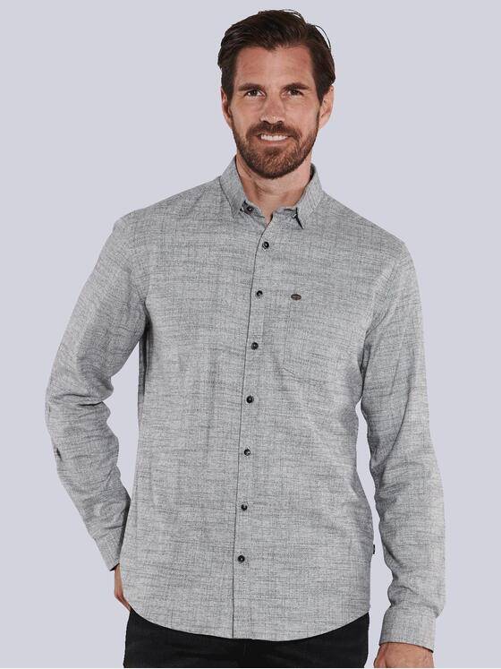 engbers Herren Langarm-Hemd uni Grau 35789