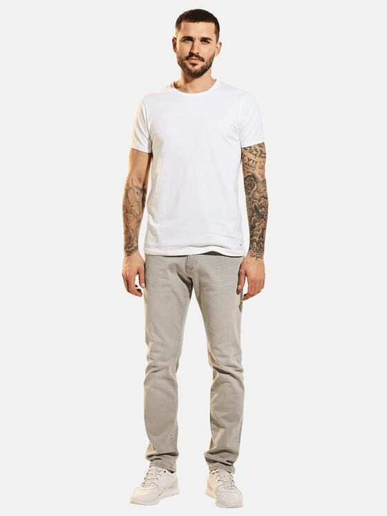 emilio adani Herren Sommerliche Jeans mit schmaler Passform Weiß 31624