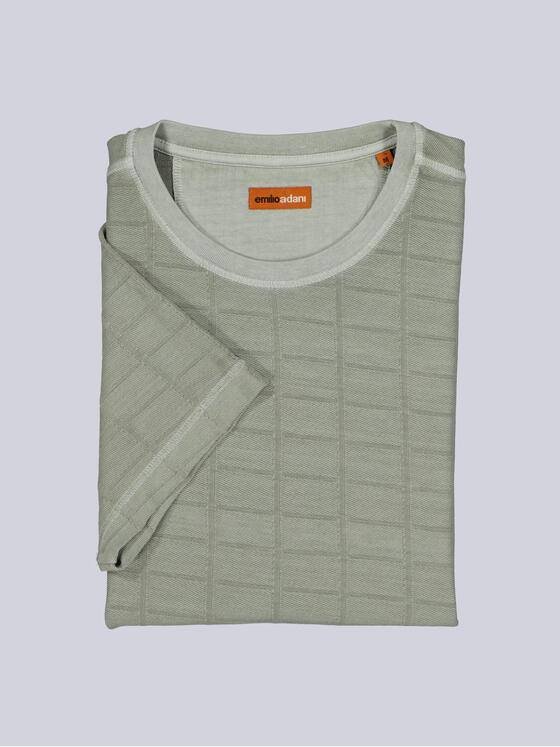 emilio adani Herren T-Shirt strukturiert Grün 38434