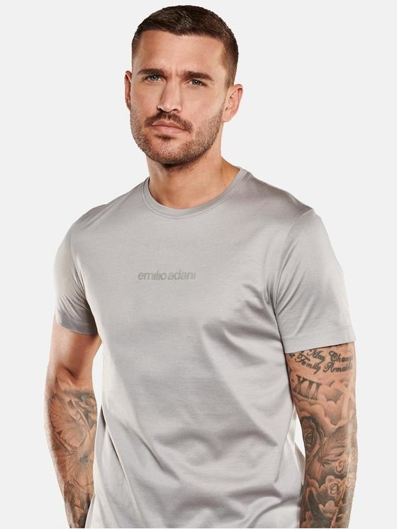 emilio adani Herren T-Shirt uni Grau 35152