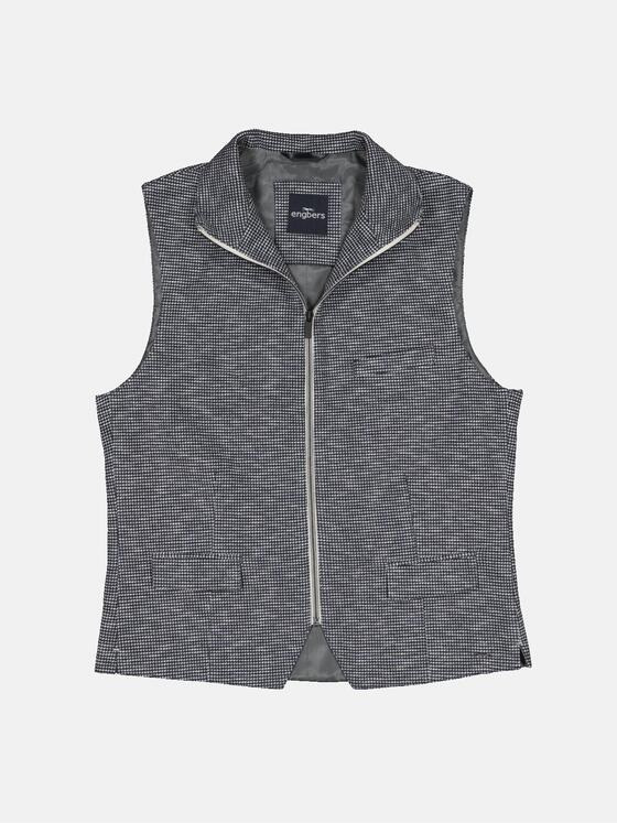 engbers Herren Sakko-Weste mit Zipper Blau 34303