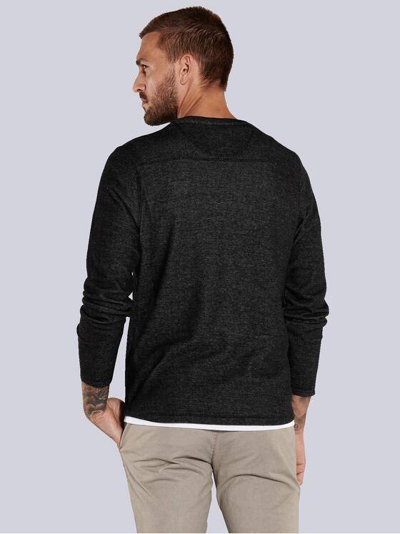 emilio adani Herren Langarm-Shirt regular Schwarz 36137
