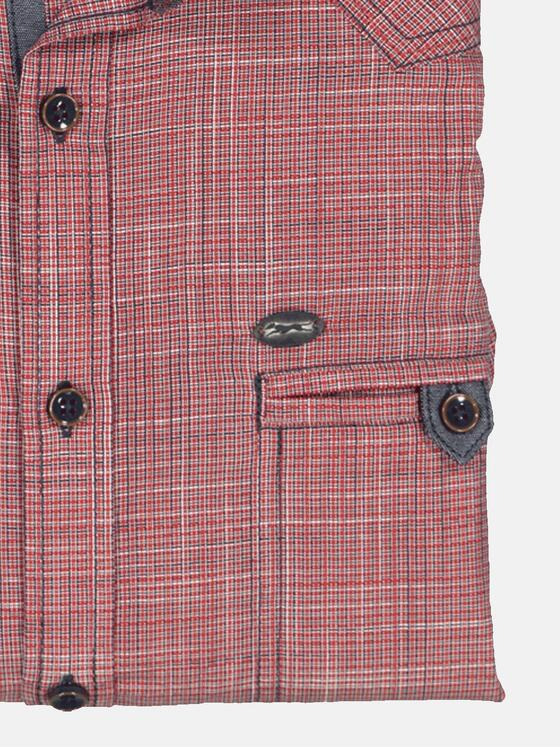engbers Herren Langarm-Hemd uni Rot 35219