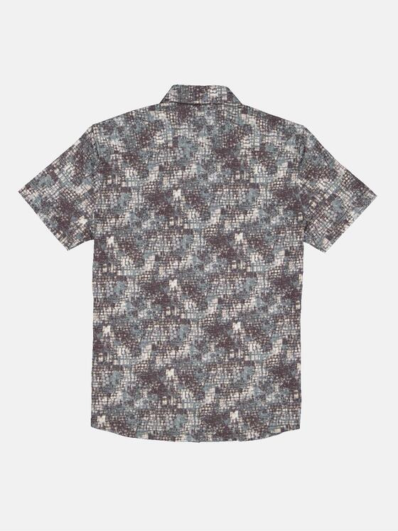 engbers Herren Kurzarm-Hemd gemustert Beige 34270