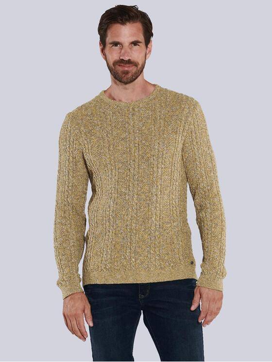 engbers Herren Pullover strukturiert Gelb 35559