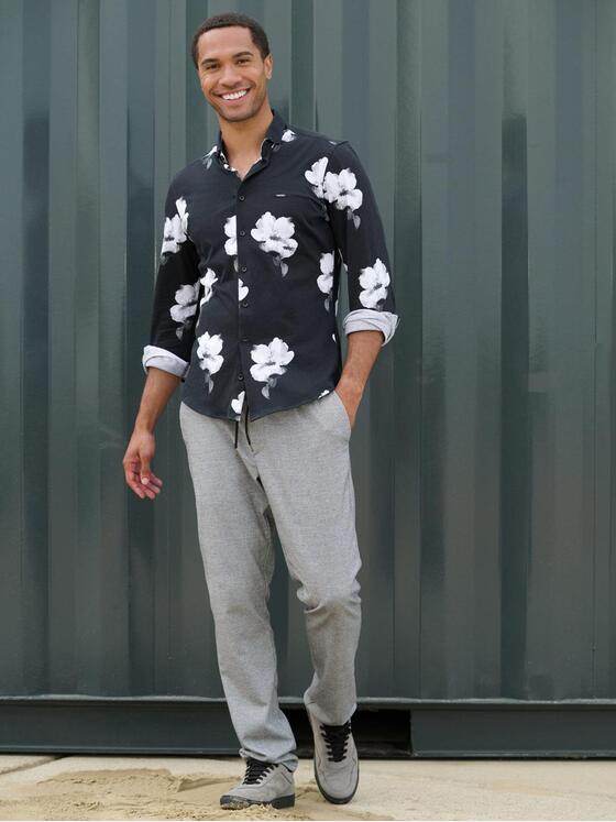 emilio adani Herren Hemd langarm Schwarz 39602