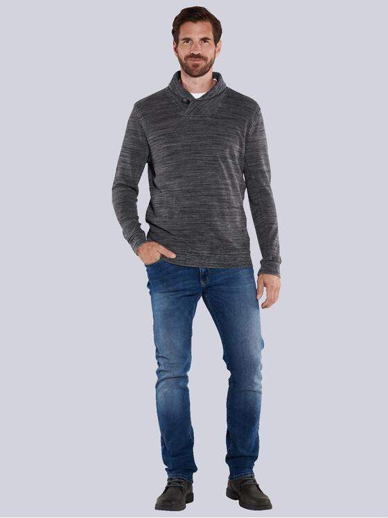 engbers Herren Sweatshirt mit Schalkragen Grau 35647