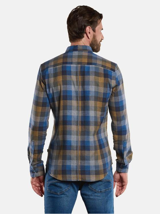 engbers Herren Langarm-Hemd kariert Orange 34156