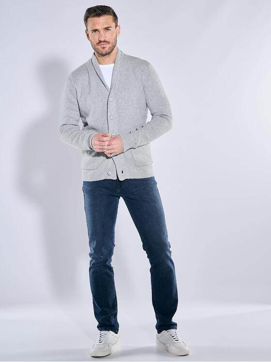emilio adani Herren Strickjacke regular Grau 37981