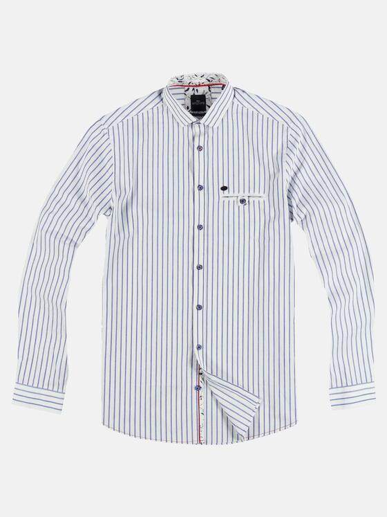 engbers Herren Gestreiftes Langarmhemd Marineblau 29520