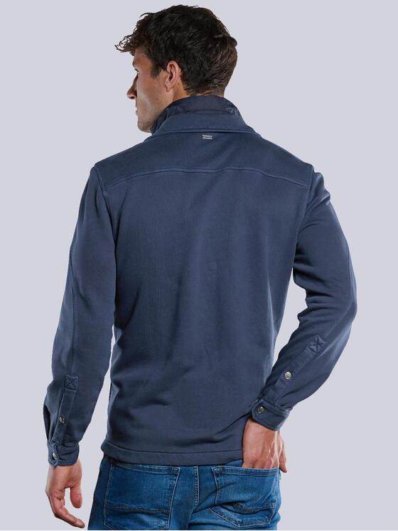 engbers Herren Sweatjacke mit Nylon-Einsatz Saphirblau 33397