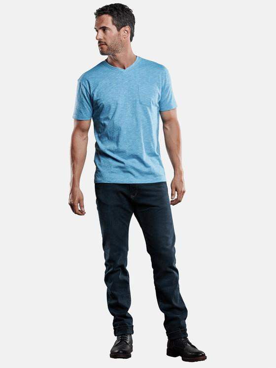engbers Herren V-Neck T-Shirt Türkis 28909