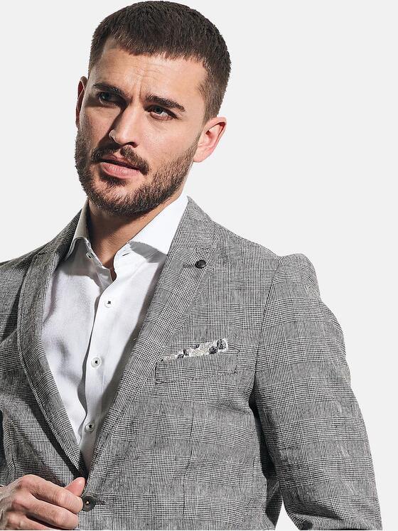 emilio adani Herren Freizeit-Sakko aus Leinenmischgewebe Beige 31050