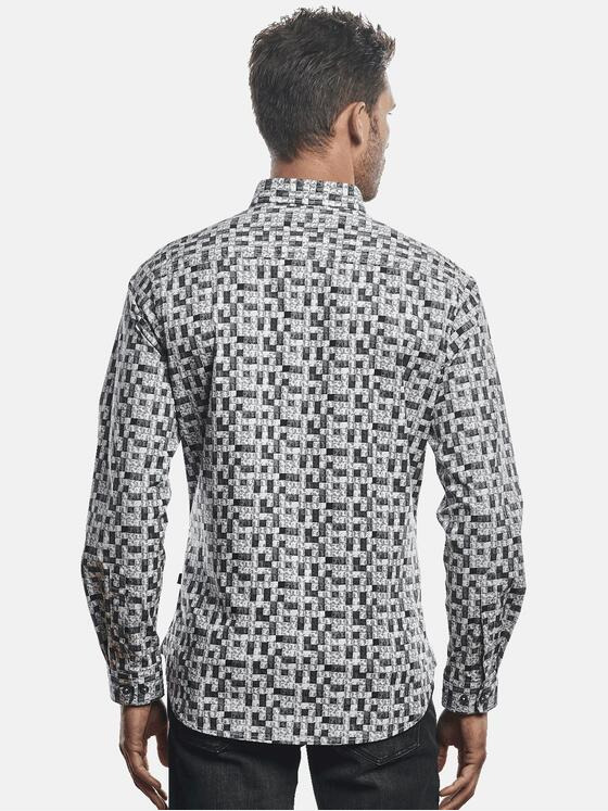engbers Herren Hemd im Schachbrettmuster-Design Anthrazit 30965