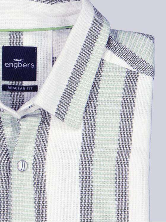 engbers Herren Luftiges Leno-Baumwollhemd Hellgruen 40301