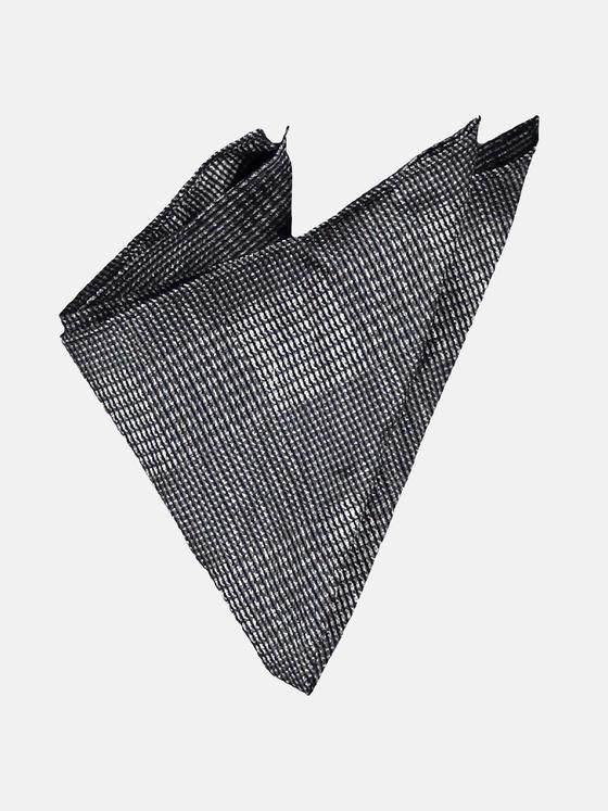 engbers Herren Einstecktuch aus Seide mit Minimalmusterung Granitgrau 29359